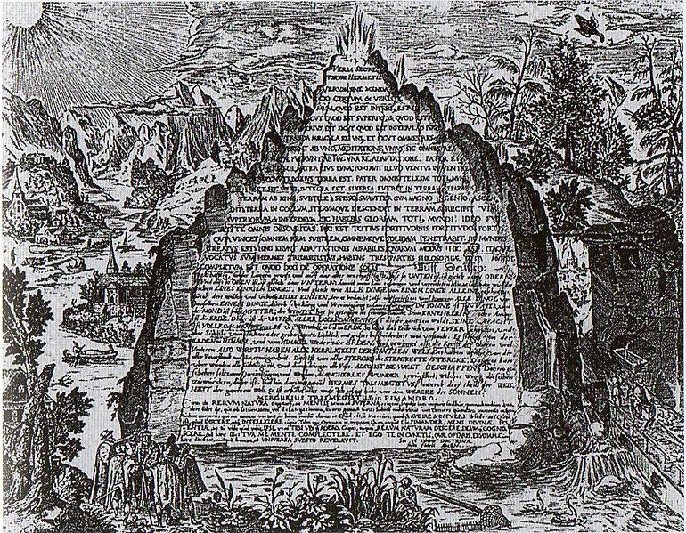 Emerald tablet engraving